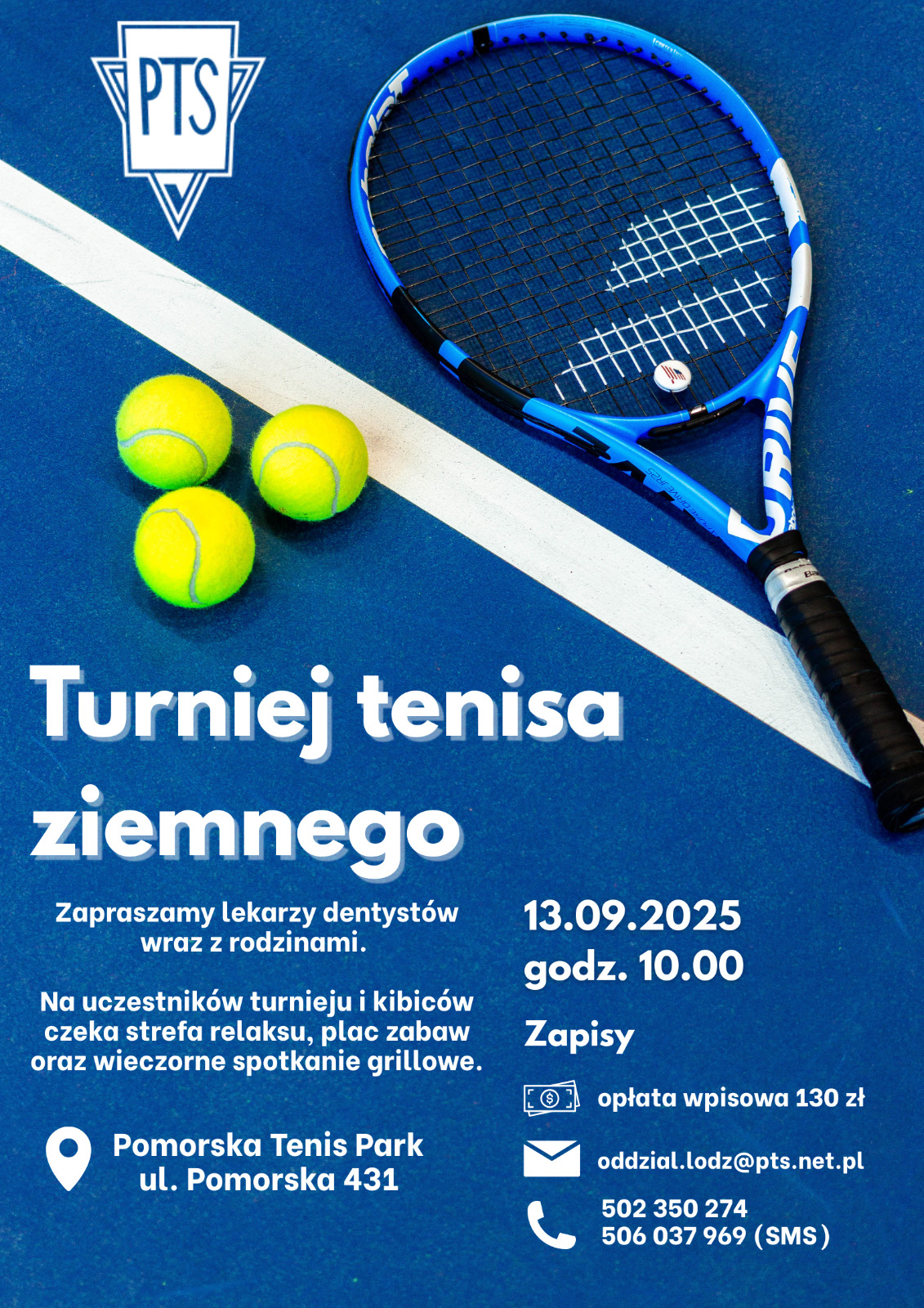 Polskie Towarzystwo Stomatologiczne zaprasza na Turniej Tenisa Ziemnego