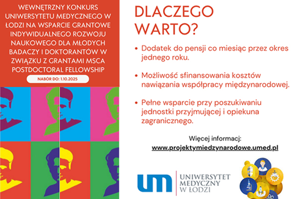 Wewnętrzny konkurs Uniwersytetu Medycznego w Łodzi