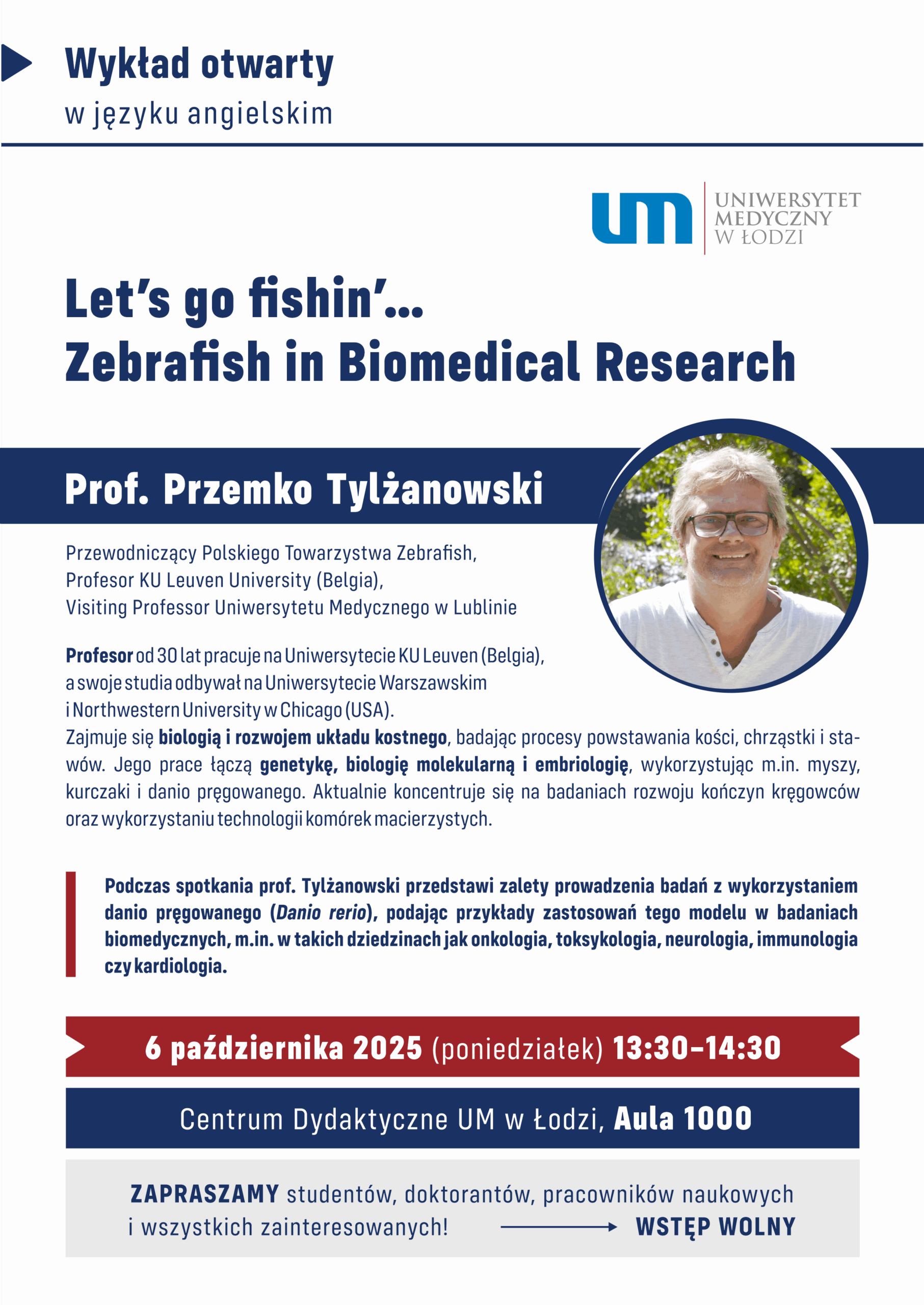 P.Tylzanowski _wykład otwarty plakat