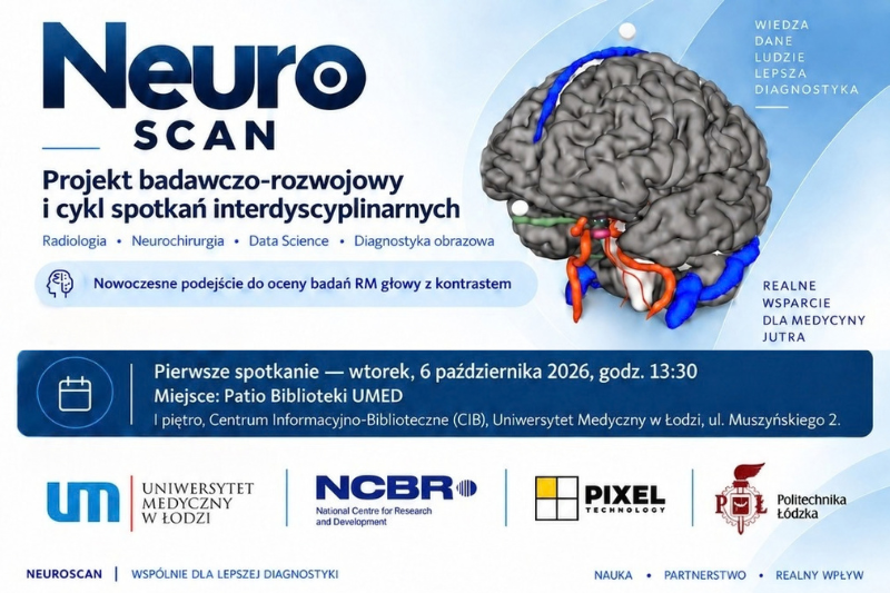 NEUROSCAN – ZAPRASZAMY NA SPOTKANIE O SZTUCZNEJ INTELIGENCJI W DIAGNOSTYCE CHORÓB MÓZGU